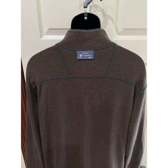 Daniel Cremieux Mens Reversible 1/4 Zip Pullover Sweater W/ Elbow Patches Dark G - Picture 9 of 10